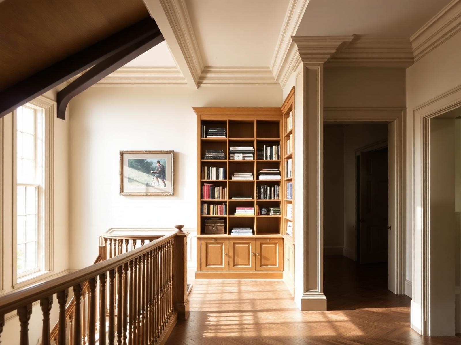 Bespoke fitted bookcase in Edinburgh Georgian interior