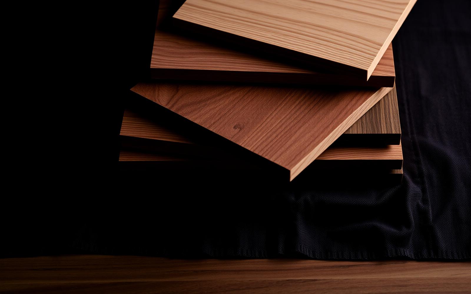 Sample stack of oak, walnut and ash